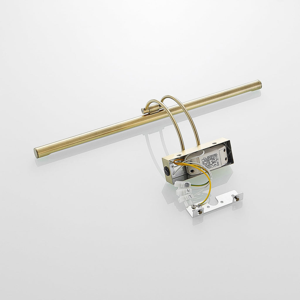 Oversikt over LED bildelampe Dimitrij buet gammelmessing 54 cm