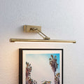 LED bildelampe Dimitrij messing 54 cm med bryter forfra