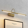 LED bildelampe Fehmke messingfarget 52 cm aluminium forfra