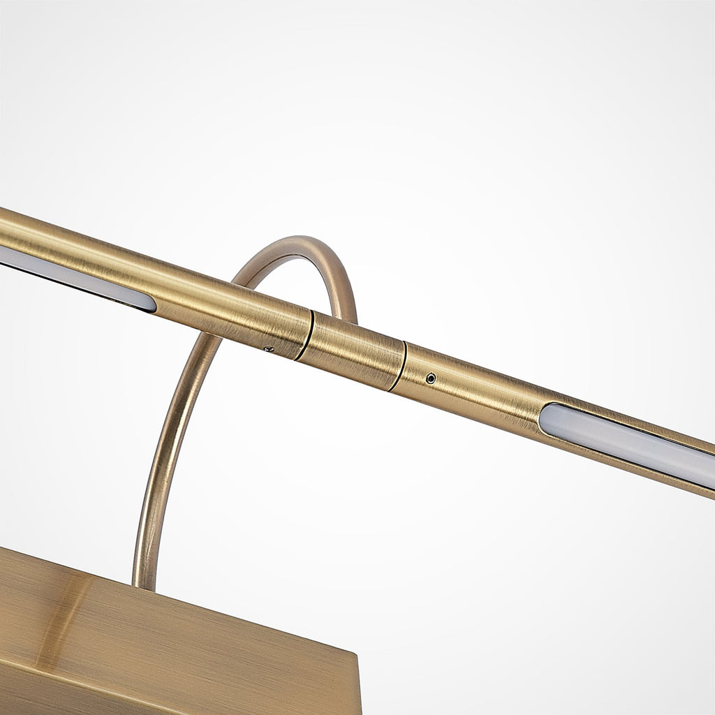 LED bildelampe Fehmke messingfarget 52 cm aluminium - Lucande