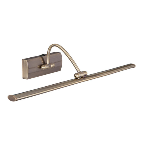 LED bildelampe Head justerbart hode antikk messing 38 cm fra Searchlight