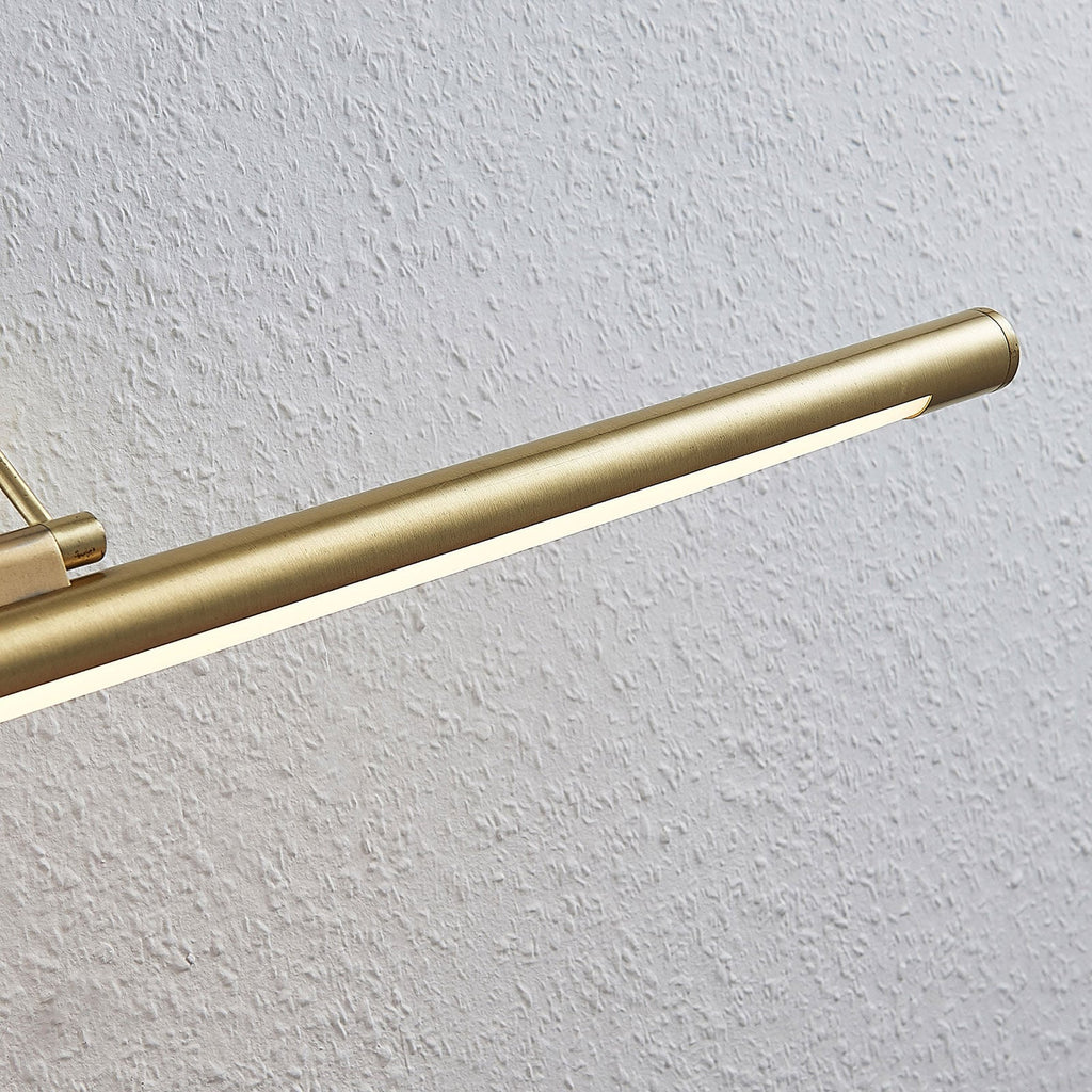 LED bildelampe Mailine matt messing 69 cm lysdetalj