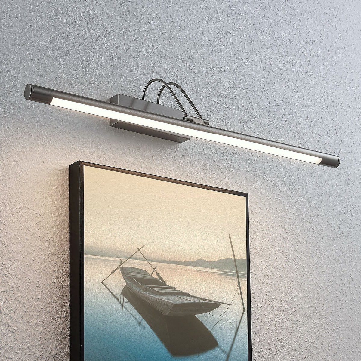 LED bildelampe Mailine nikkel med bryter bakside