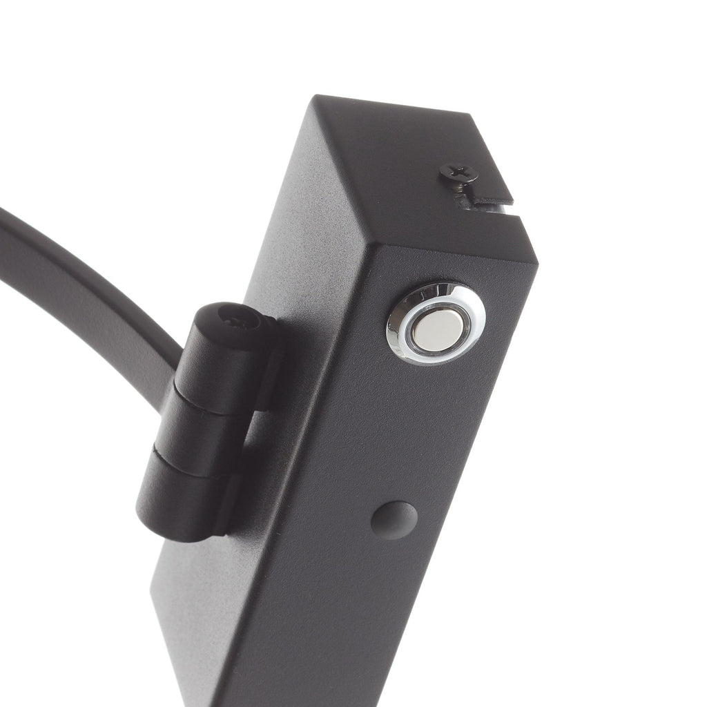Sideprofil av LED bildelampe Matisse dimbar svart 34 cm