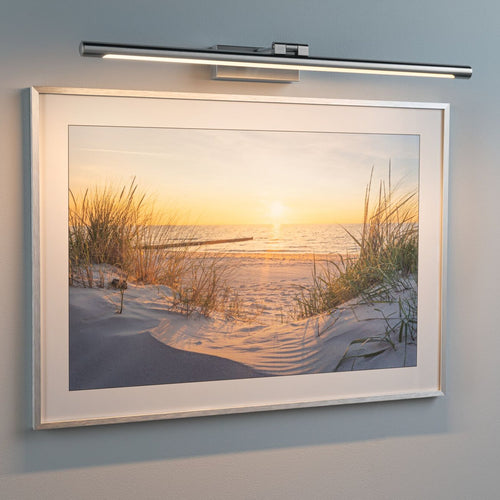 LED bildelampe Mingo børstet aluminium 61,5 cm 11W forfra