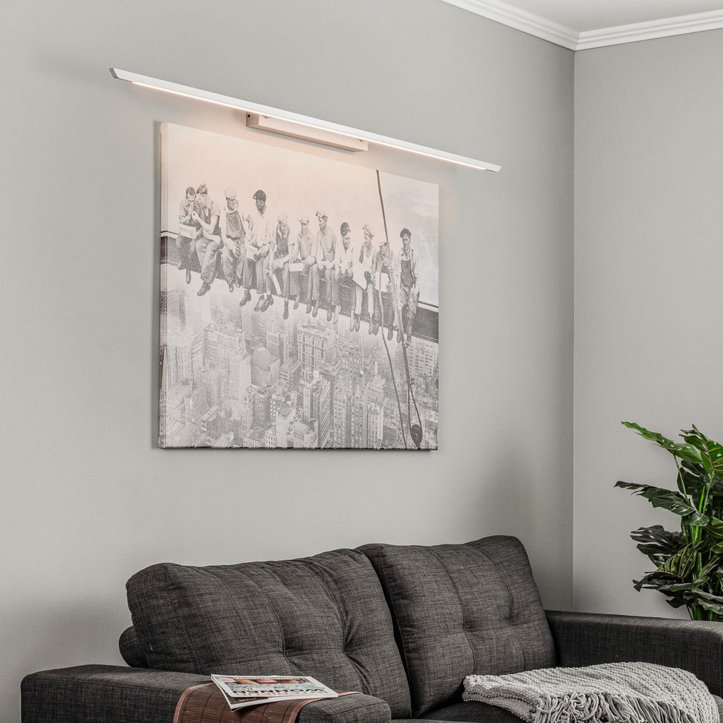 Bakside av LED bildelampe Niara dimbar CCT aluminium 168 cm