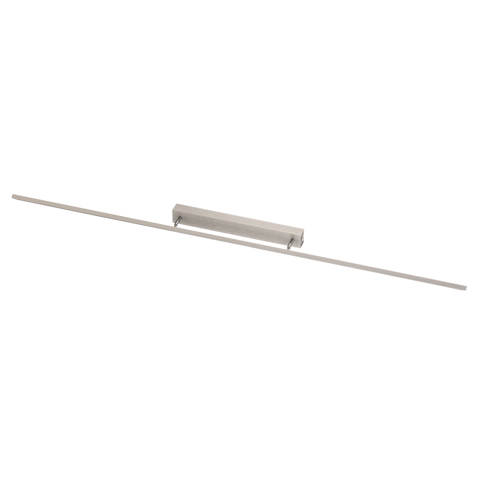 Nærbilde av armatur og materiale på LED bildelampe Niara dimbar CCT aluminium 168 cm