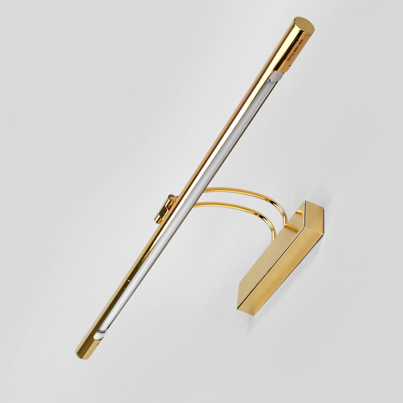 LED bildelampe Piktura polert messing 68 cm monteringsdetalj