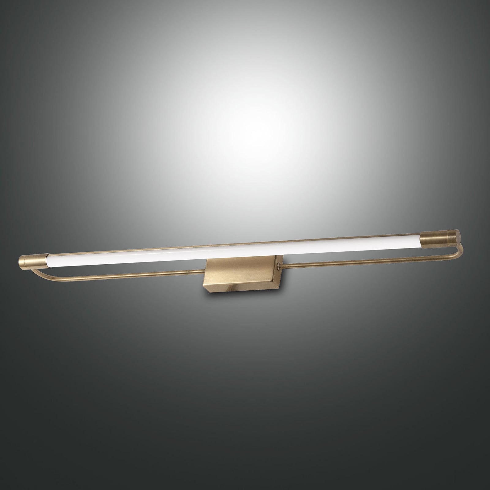 LED bildelampe Rapallo messing 80 cm forfra