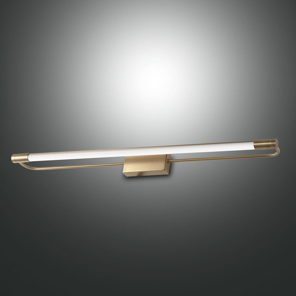 LED bildelampe Rapallo messing 80 cm forfra