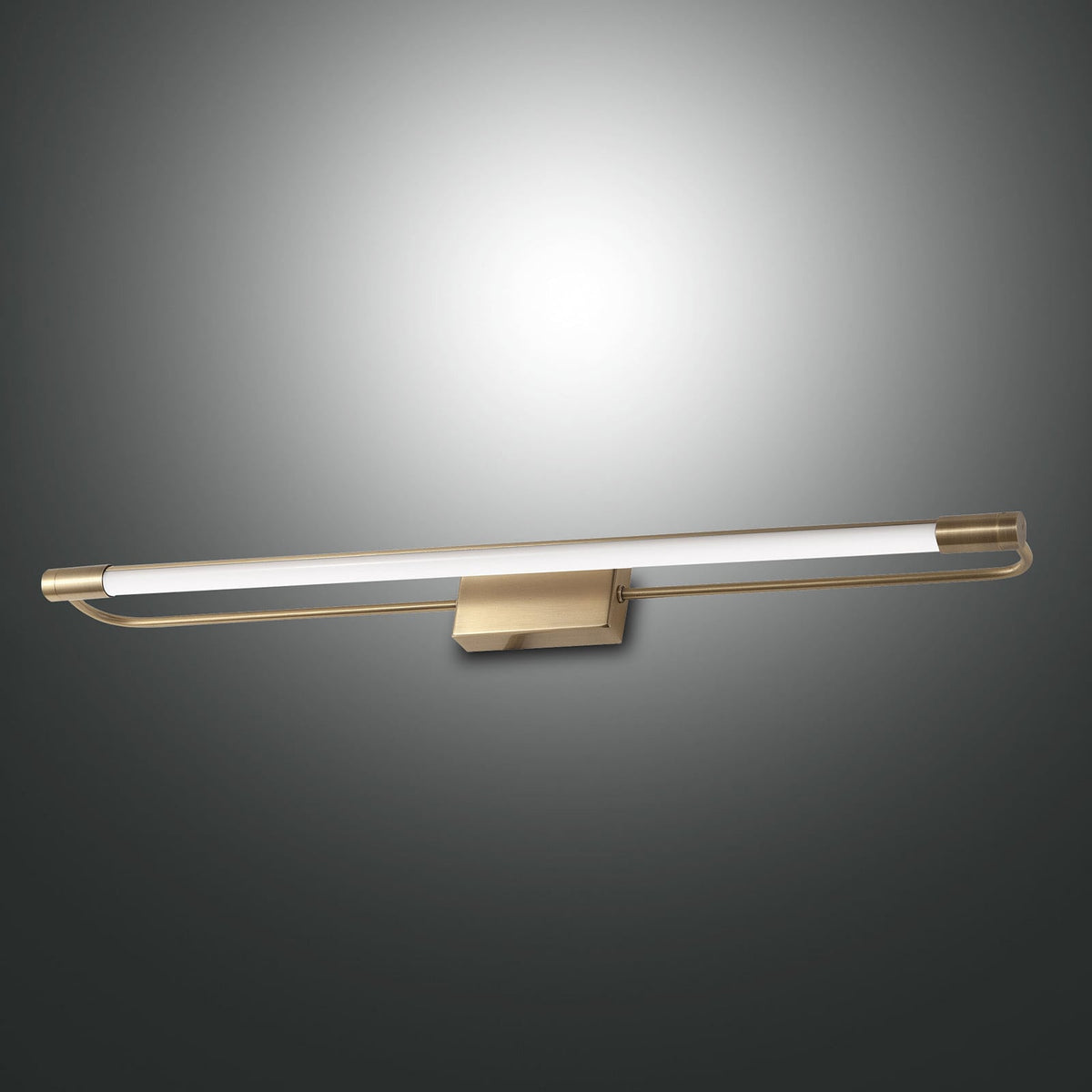 LED bildelampe Rapallo messing 80 cm forfra