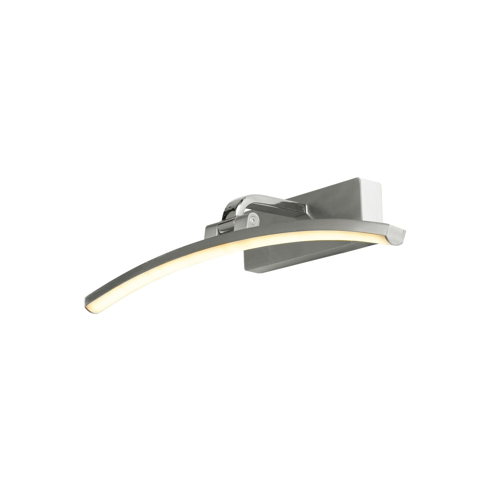 LED bildelampe Santorini krom med bryter 40 cm 8W forfra