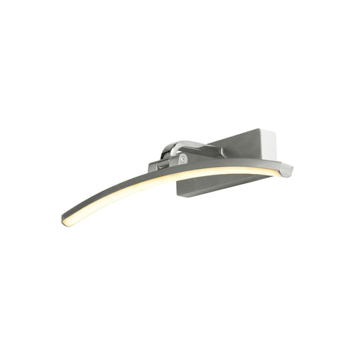 LED bildelampe Santorini krom med bryter 40 cm 8W forfra