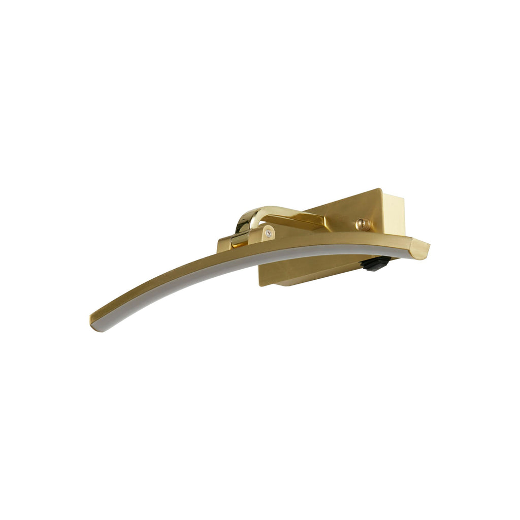 LED bildelampe Santorini messing 40 cm med bryter detalj