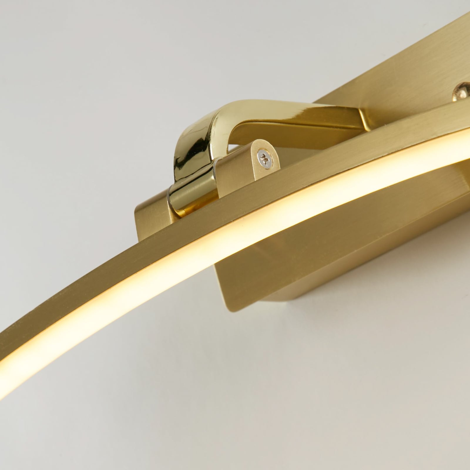 LED bildelampe Santorini messing 40 cm med bryter bryterknapp