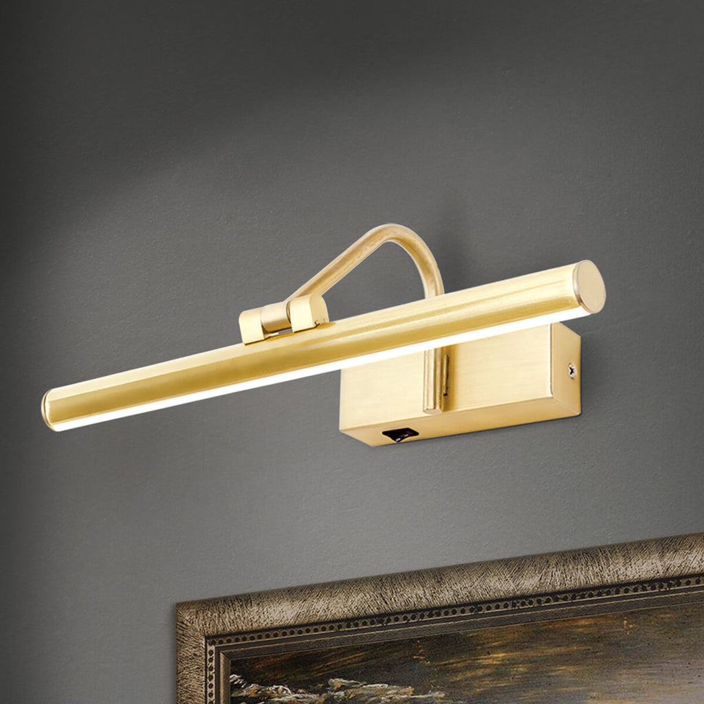 LED bildelampe Sofia gull matt aluminium 30 cm forfra