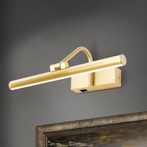 LED bildelampe Sofia gull matt aluminium 30 cm forfra