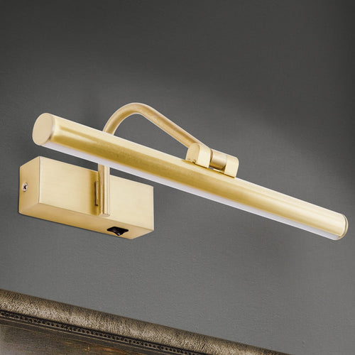 LED bildelampe Sofia gull matt aluminium 30 cm bakside