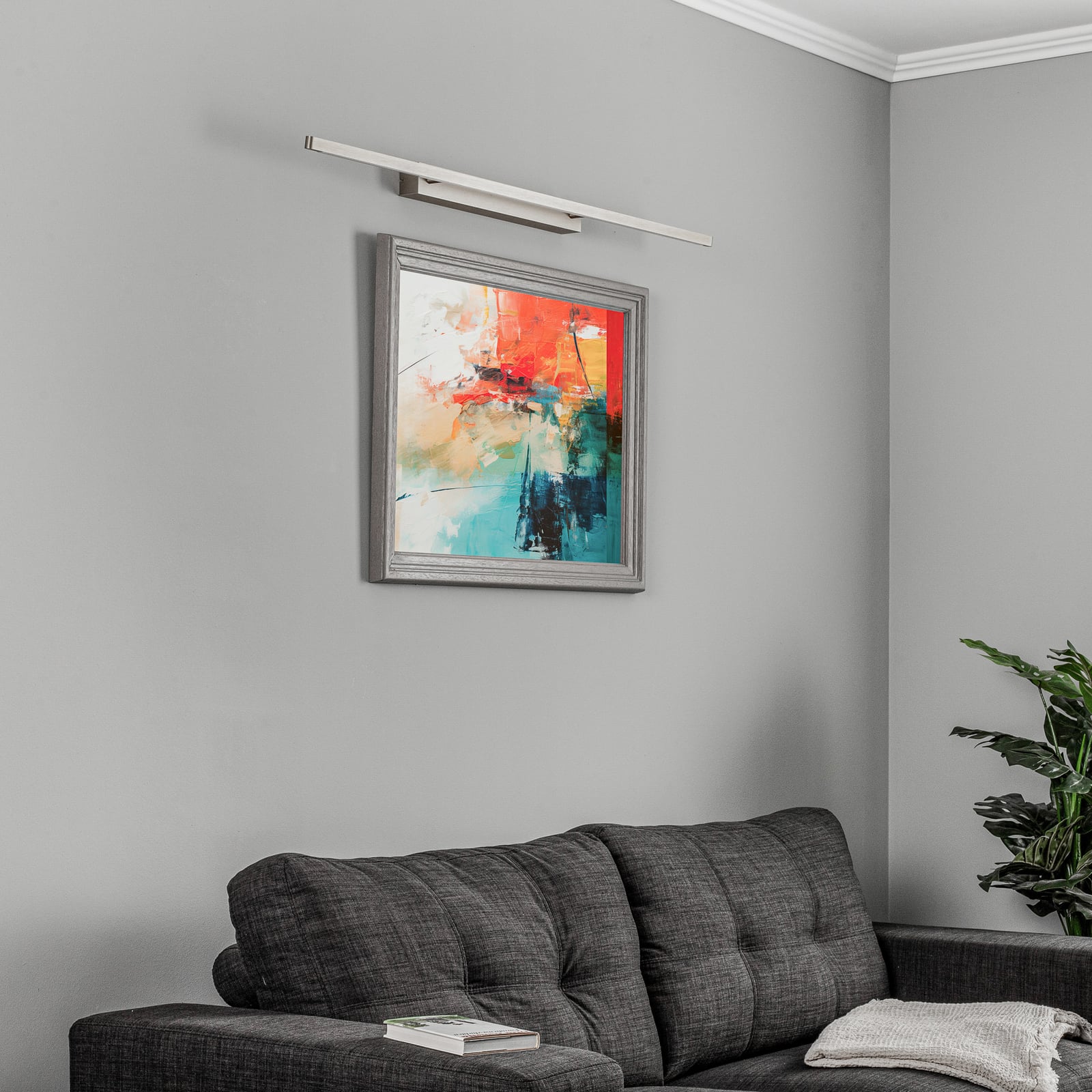 LED bildelampe Talon dimbar CCT aluminium 118 cm detalj