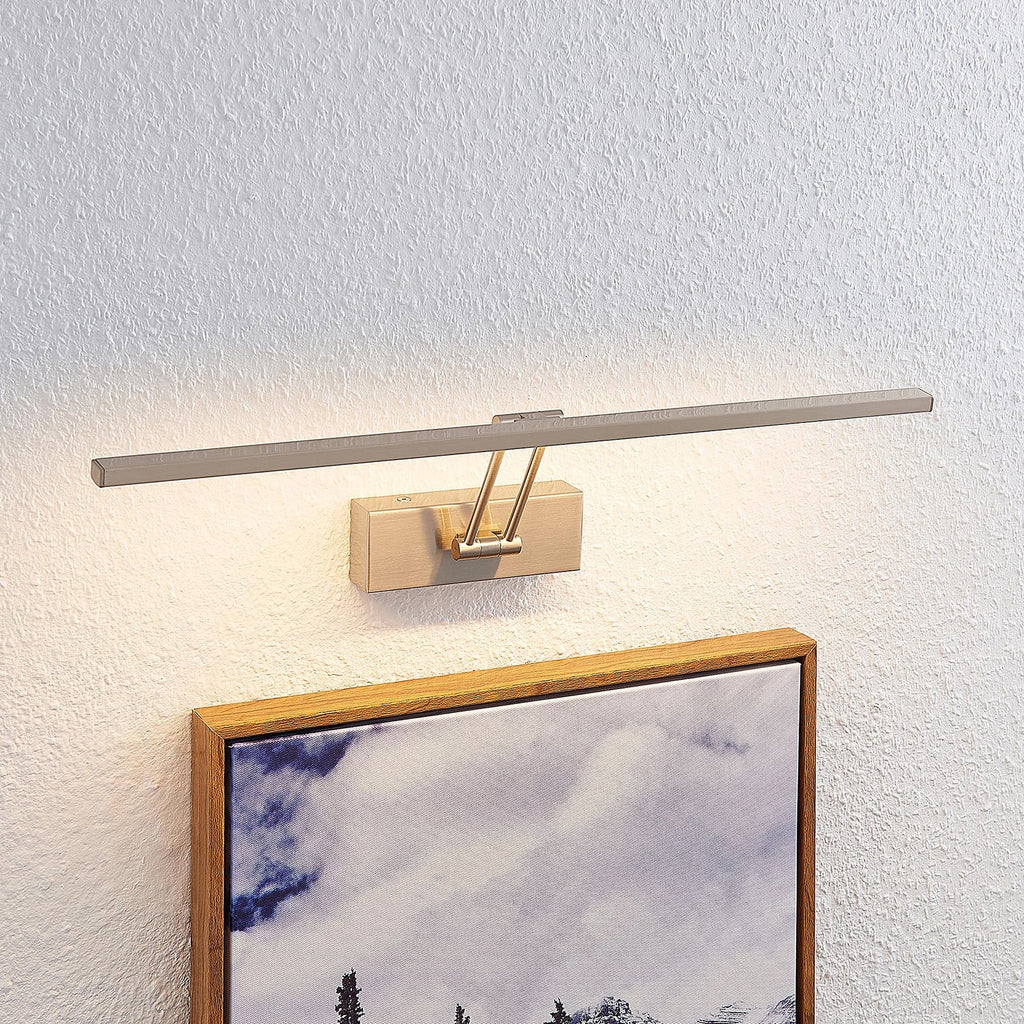 LED bildelampe Thibaud matt nikkel detalj av justerbar ledd