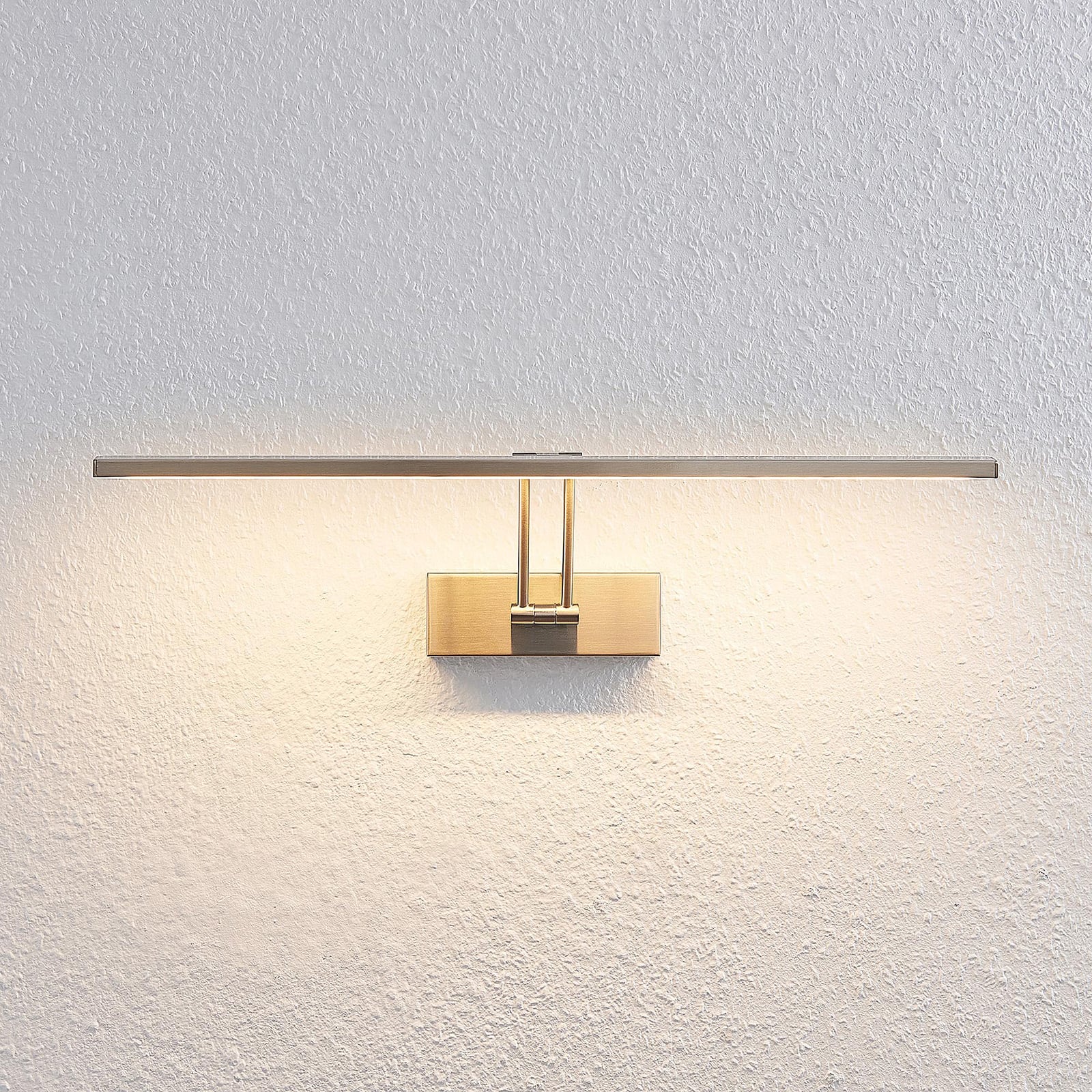 LED bildelampe Thibaud matt nikkel lysdetalj