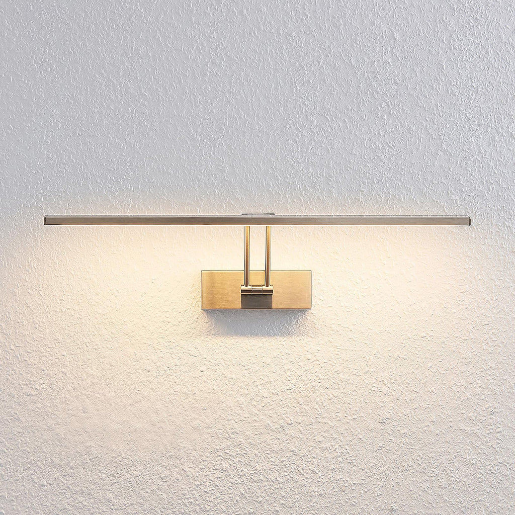 LED bildelampe Thibaud matt nikkel lysdetalj