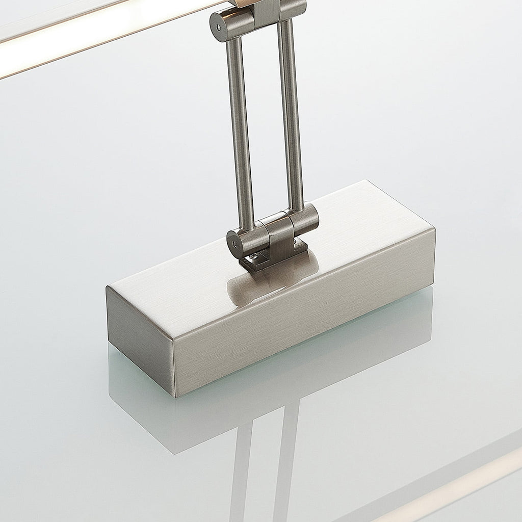 LED bildelampe Thibaud matt nikkel metallfinish