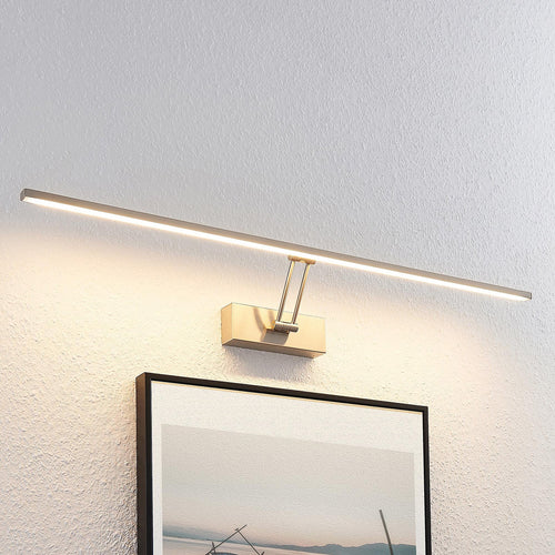 LED bildelampe Thibaud matt nikkel aluminium 84 cm bakside