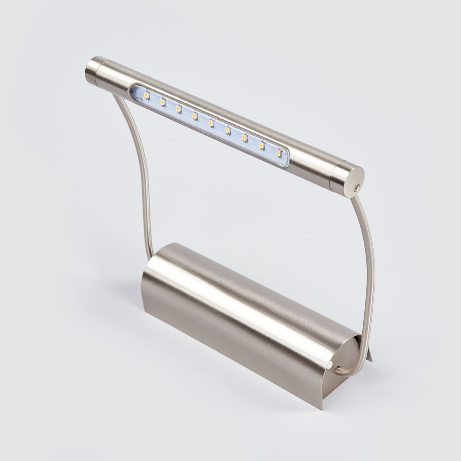 LED bildelampe Tommy batteridrevet rustfritt stål 21 cm detalj av bryter