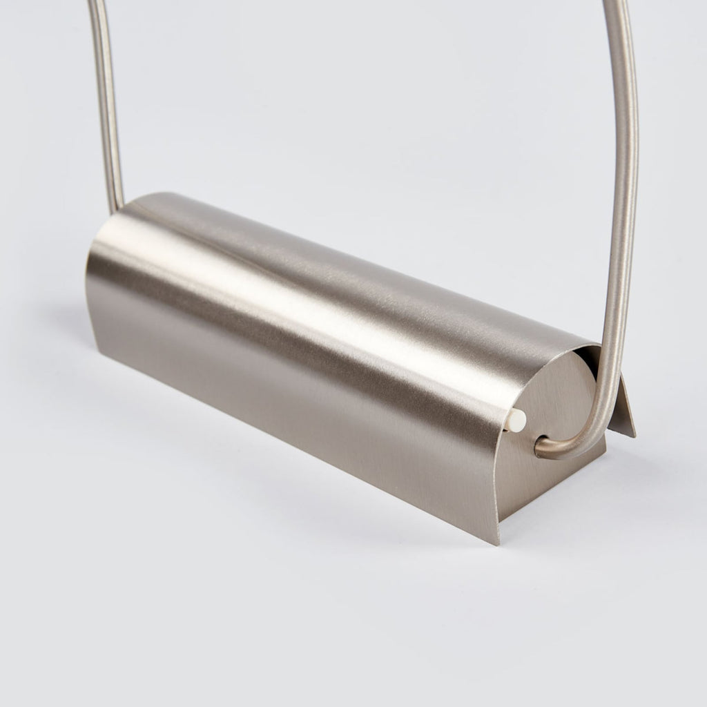 LED bildelampe Tommy batteridrevet rustfritt stål 21 cm sideprofil