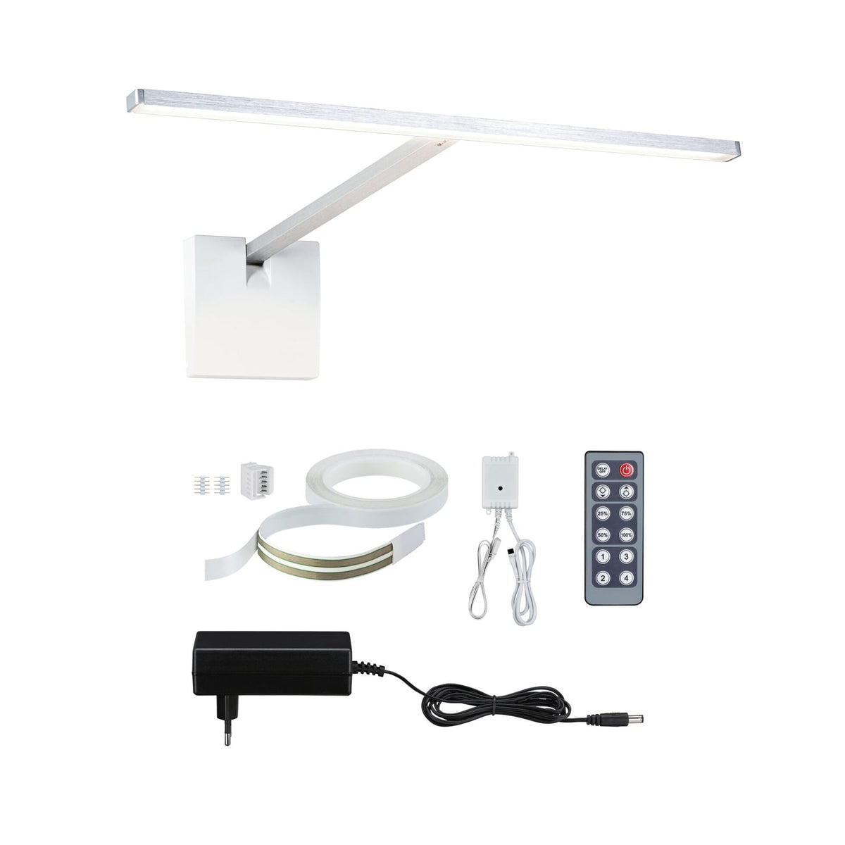 Nærbilde av fjernkontroll for LED bildelampe Xana dimbar med fjernkontroll 35 cm