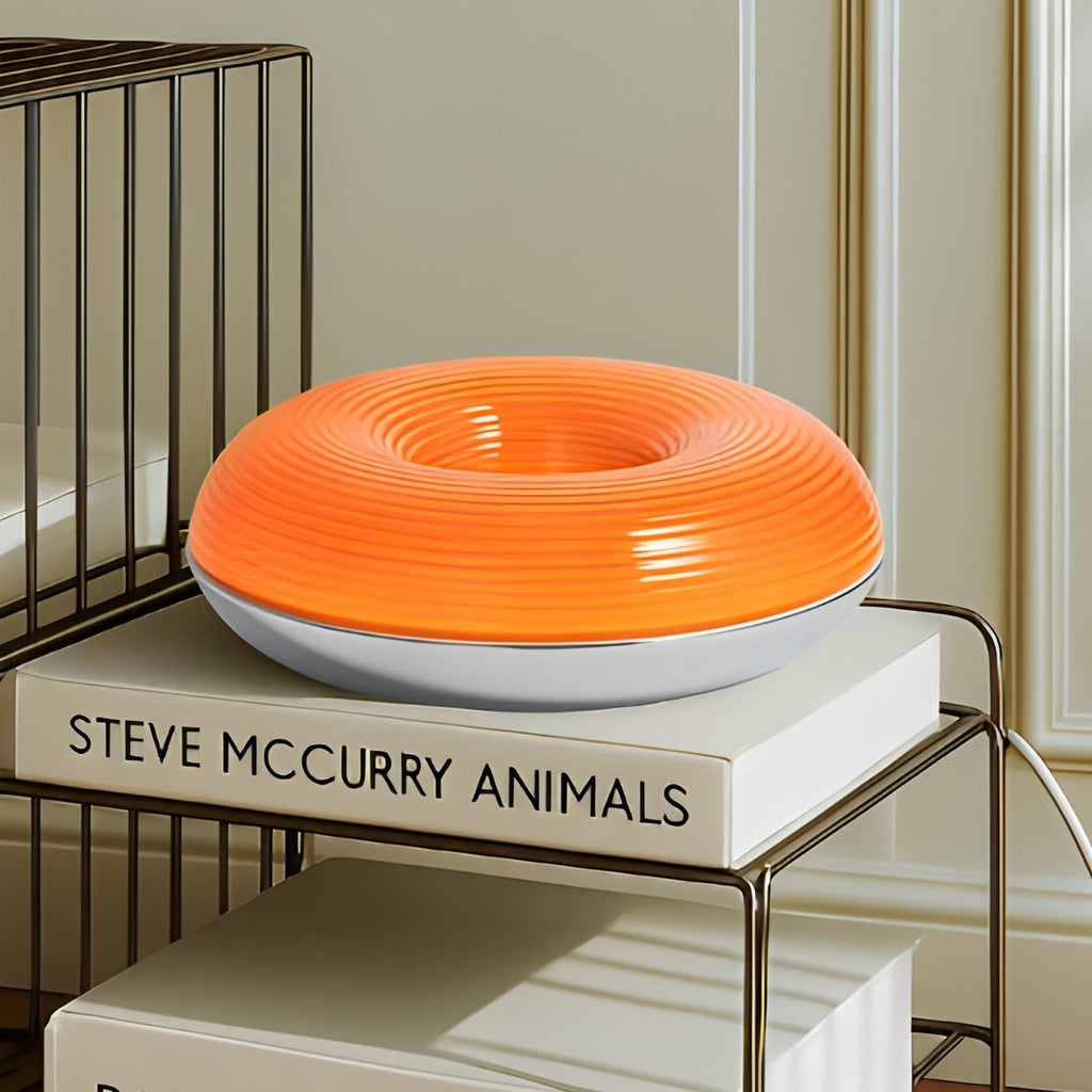 LED bord-/vegglampe Fjora dimbar oransje/krom Ø30 cm montert