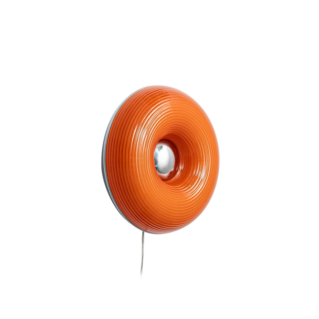 LED bord-/vegglampe Fjora dimbar oransje/krom Ø30 cm nærbilde
