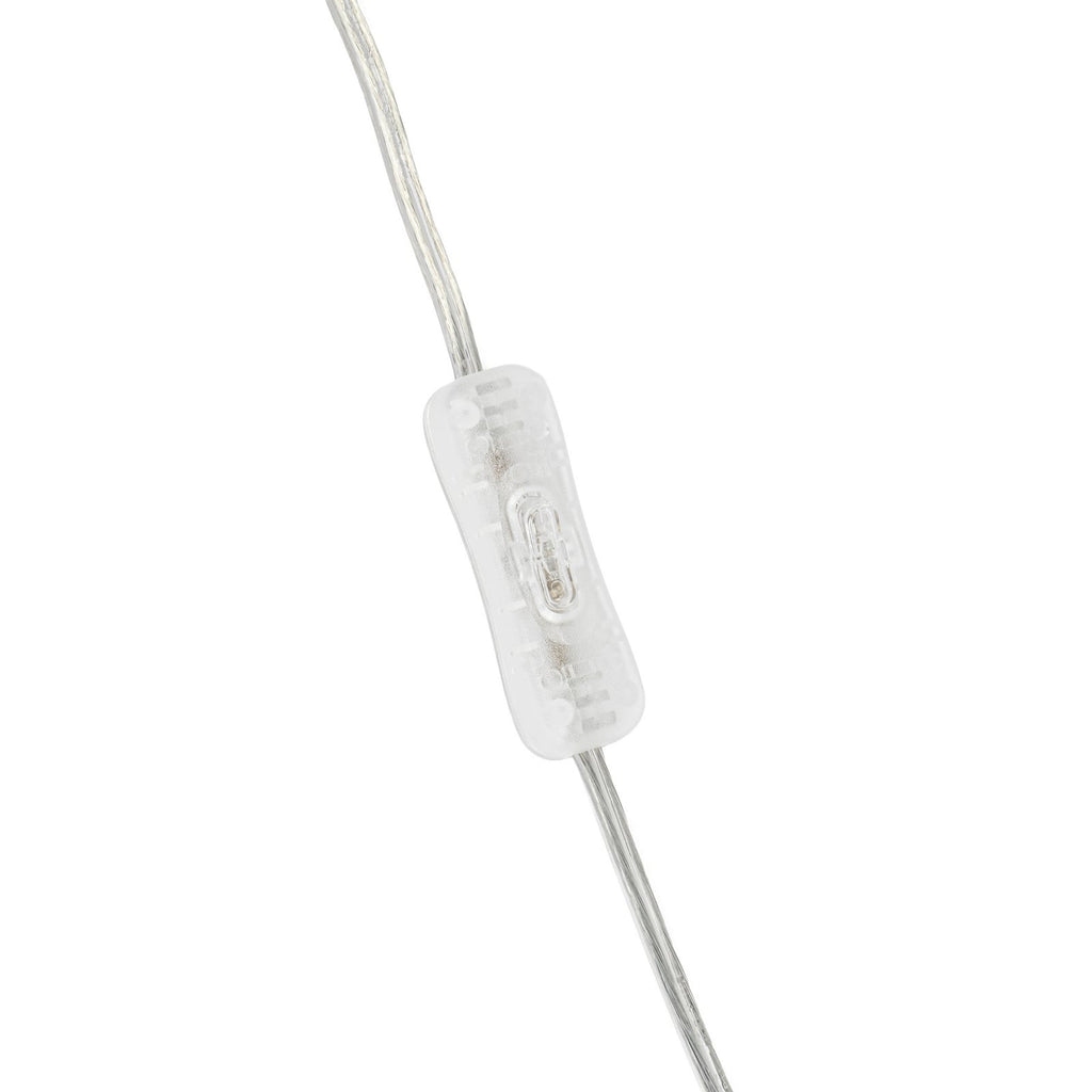 LED bord-/vegglampe Fjora dimbar oransje/krom Ø30 cm kabel og bryter