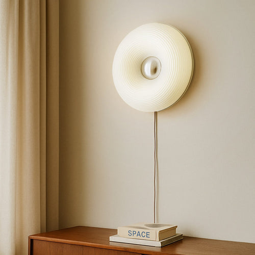 LED bord-/vegglampe Fjora hvit/krom forfra