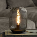 LED bordlampe Acorn dimbar mundblåst glass grå forfra