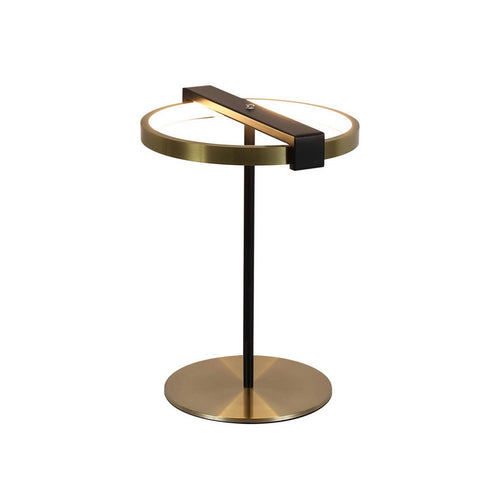LED bordlampe Aerial messing/svart stål forfra