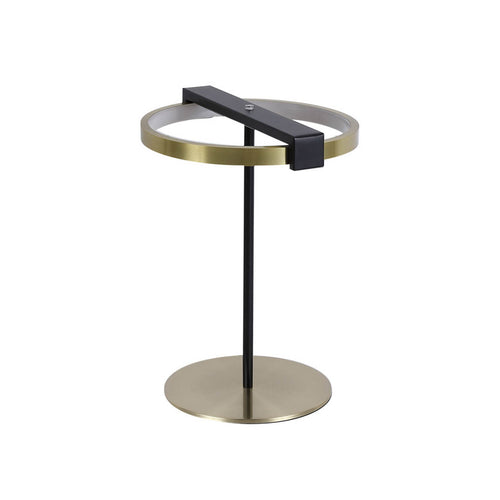 LED bordlampe Aerial messing/svart stål bakside