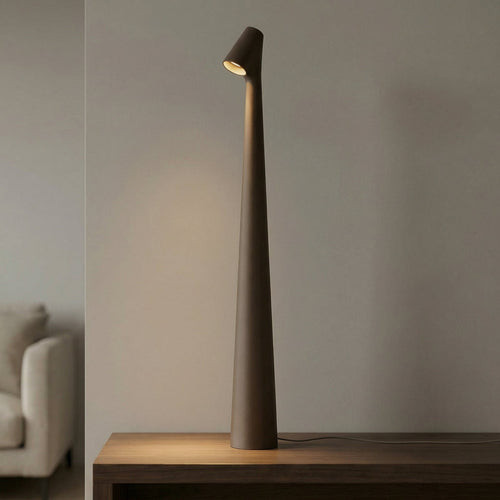 LED bordlampe Africa oppladbar aluminium 45 cm dimbar detalj av touchdimmer