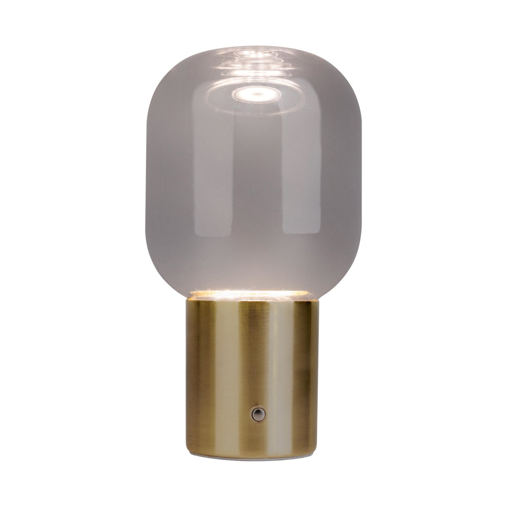 LED bordlampe Albero oppladbar glass dimbar gull Ø13 cm bakside