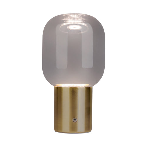 LED bordlampe Albero oppladbar glass dimbar gull Ø13 cm bakside