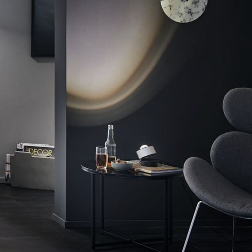LED bordlampe Aldan aluminium dimbar detalj av berøringsdimmer
