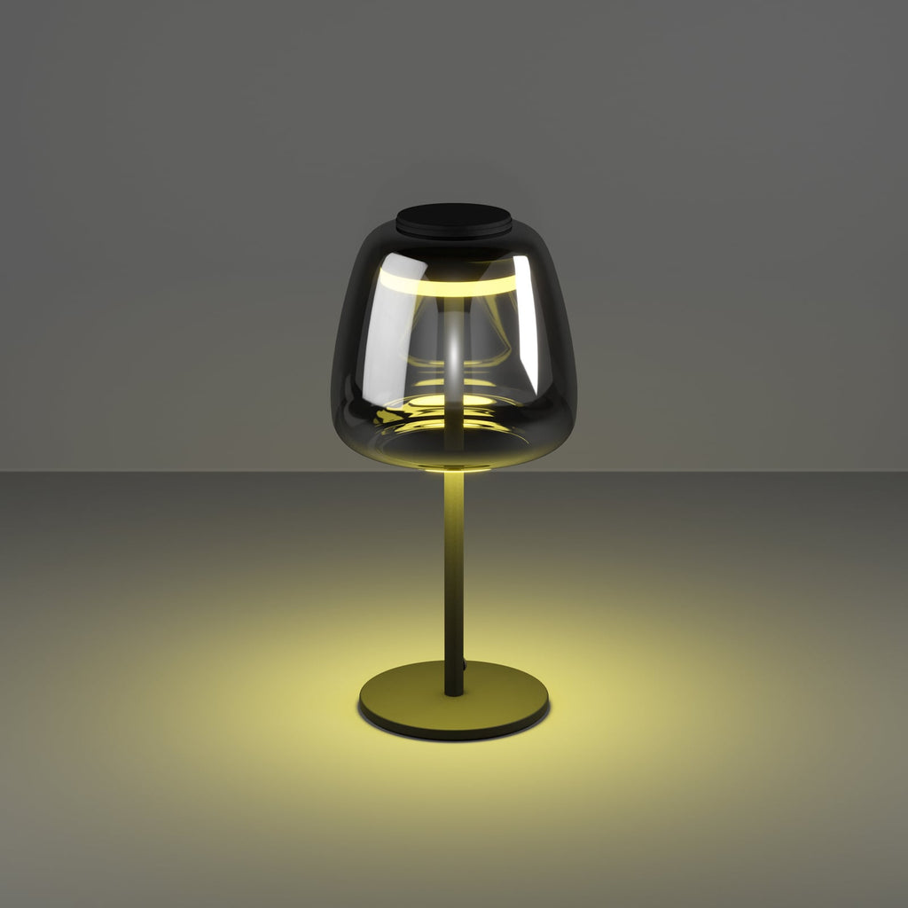 LED bordlampe Alfero-Z svart med RGB og CCT funksjon i interiør