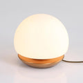 LED bordlampe Ancilla dimbar berøringsdimmer bronse/hvit forfra