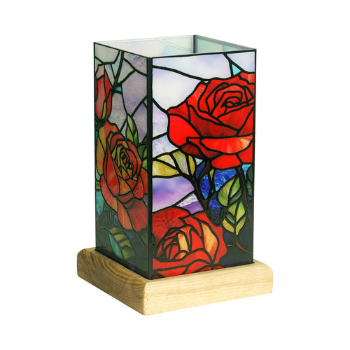 LED bordlampe Art Light Rose akryl tresokkel 16,5 cm i bruk