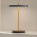 LED bordlampe Asteria Move oppladbar antrasitt messing forfra