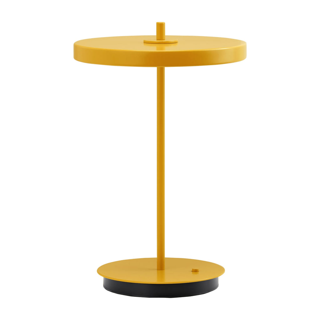 LED bordlampe Asteria Move oppladbar solsikkegul forfra