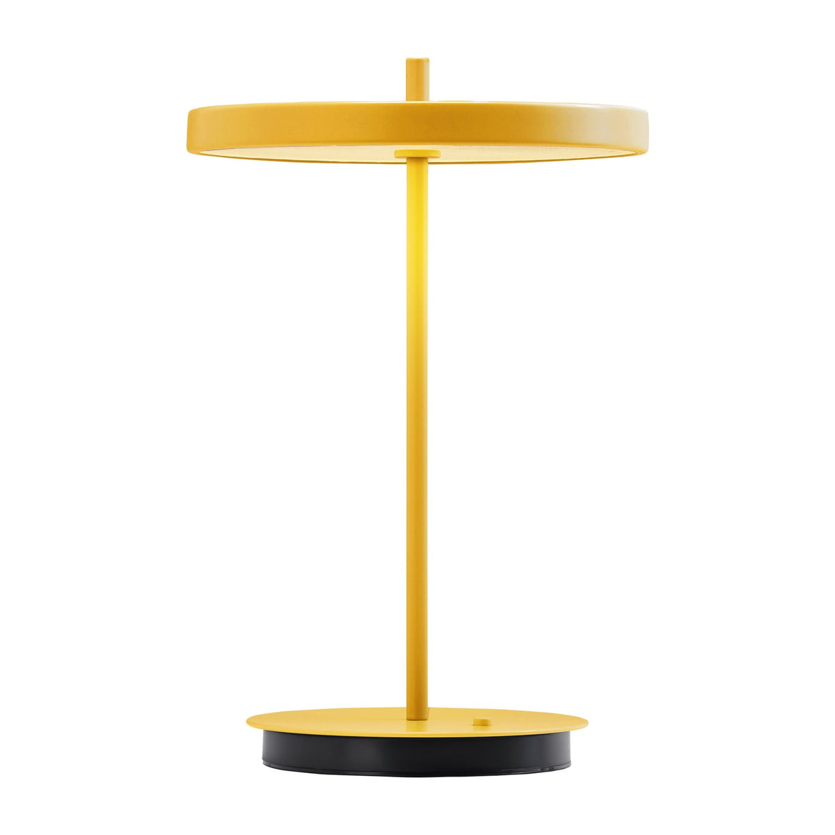 Detalj av LED bordlampe Asteria Move oppladbar solsikkegul
