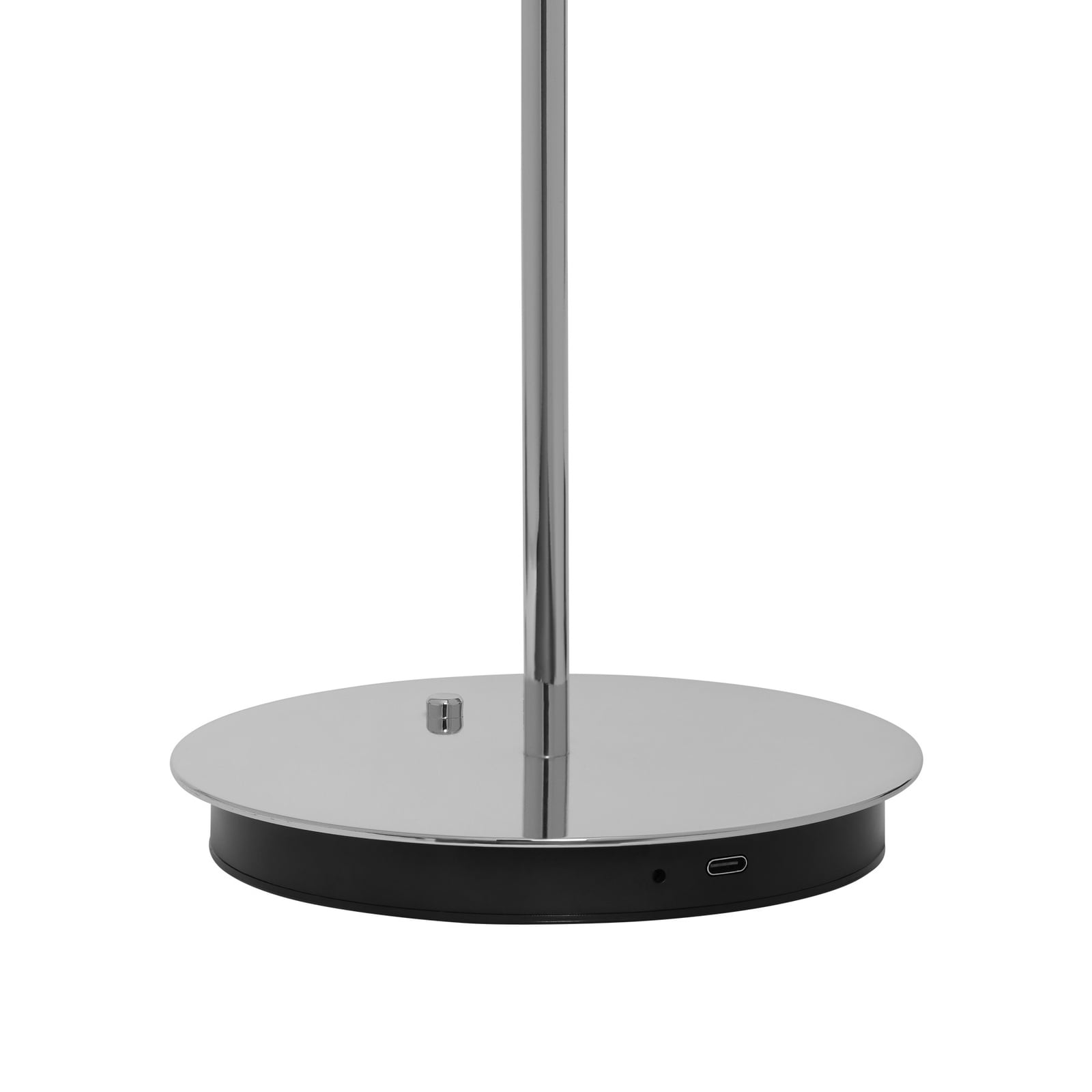 LED-bordlampe Asteria Move polert stål USB-C ladekabel