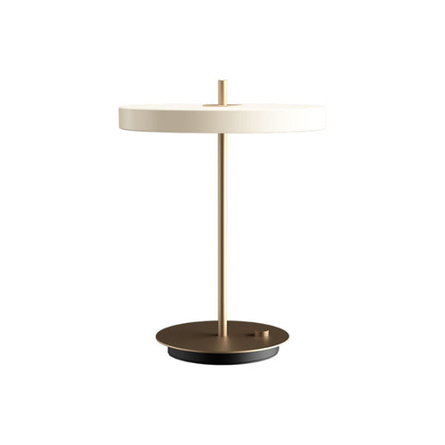LED bordlampe Asteria Table dimbar hvit/messing forfra